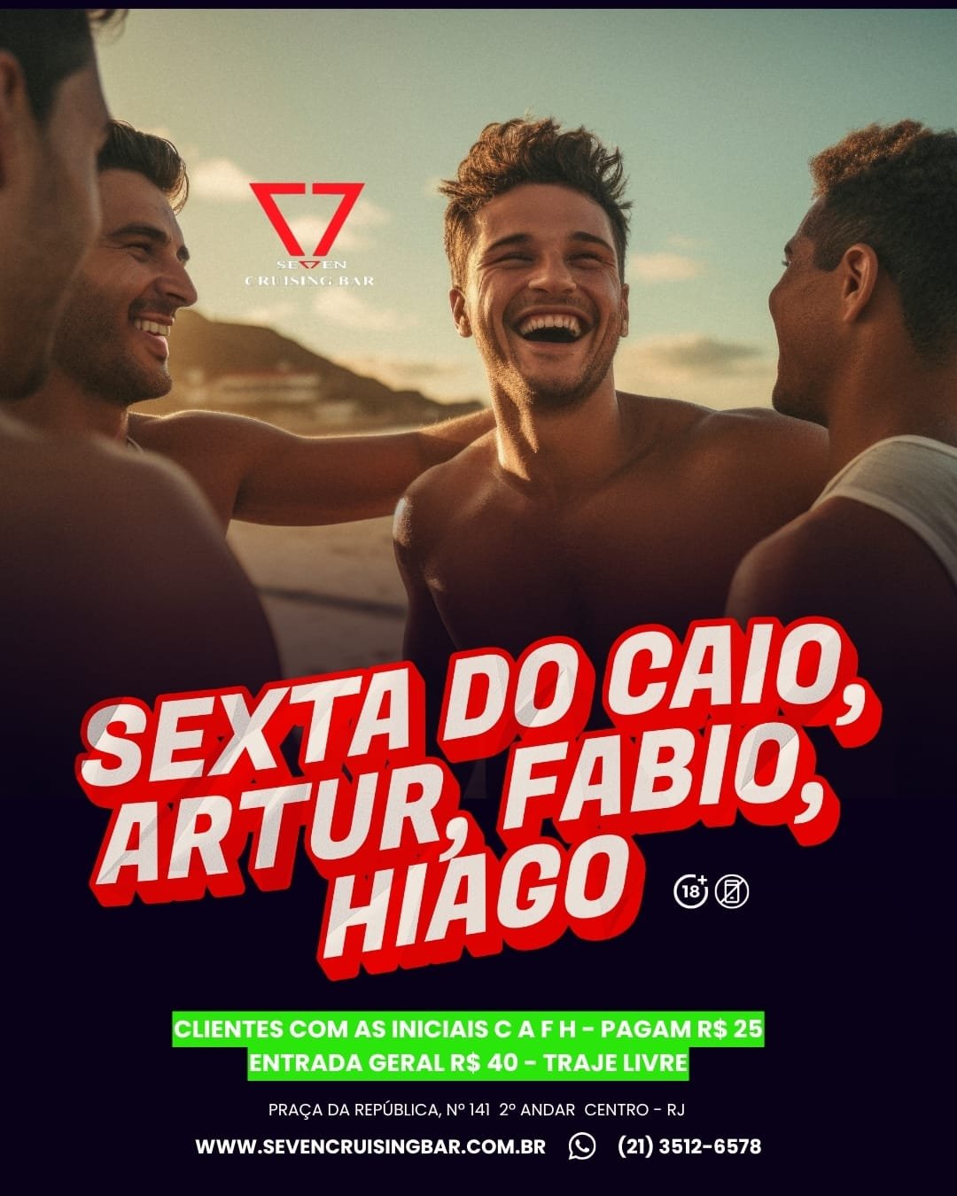 Programação de sexta-feira Seven